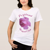 T-shirt En Tri-matière T-shirt fleuri à poutres roses personnalisable (Recto)