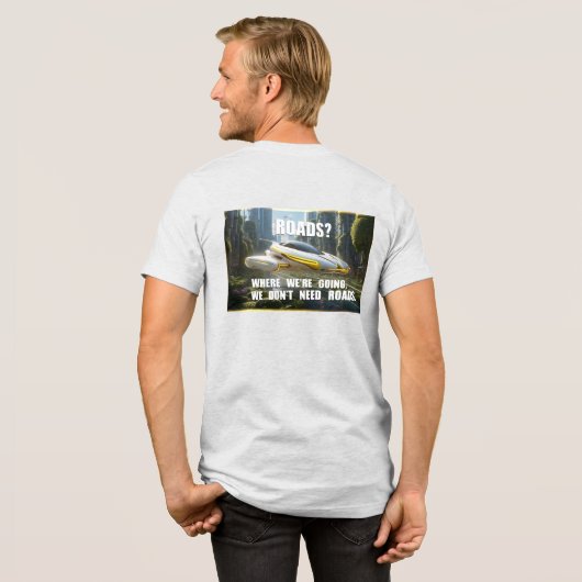 T-shirt En Tri-matière T-shirt futuriste. Véhicule volant. (Évier)