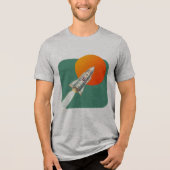 T-shirt En Tri-matière T-Shirt Graphique À Fusée Tri-Blend (Recto)
