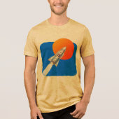 T-shirt En Tri-matière T-Shirt Graphique À Fusée Tri-Blend (Recto)