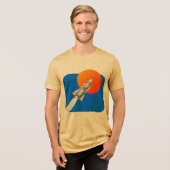 T-shirt En Tri-matière T-Shirt Graphique À Fusée Tri-Blend (Recto plein)