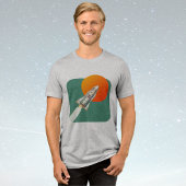 T-shirt En Tri-matière T-Shirt Graphique À Fusée Tri-Blend