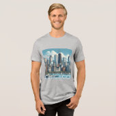 T-shirt En Tri-matière T-shirt graphique en ligne Skyline CHICAGO (Recto plein)