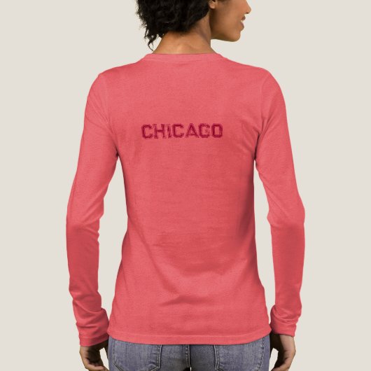 T-shirt En Tri-matière T-shirt graphique en prune CHICAGO (Verso)