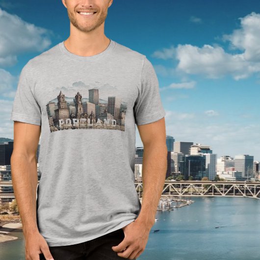 T-shirt En Tri-matière T-shirt graphique Skyline Portland