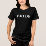 T-shirt En Tri-matière T-Shirt Gras Mariée - Déclaration du jour de maria<br><div class="desc">Célébrez votre grande journée en beauté avec ce T-shirt BRIDE audacieux — parfait pour les douches nuptiales, les soirées bachelorette et la préparation matinale mariage. Faites-le vous-même en customisant la couleur du texte, le style de police et la taille de la chemise pour correspondre à votre image. Ce tee est...</div>