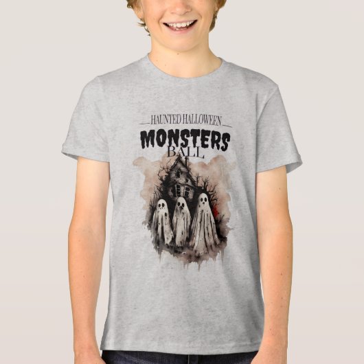 T-shirt En Tri-matière T-shirt Haunted Halloween Monster Ball (Recto)