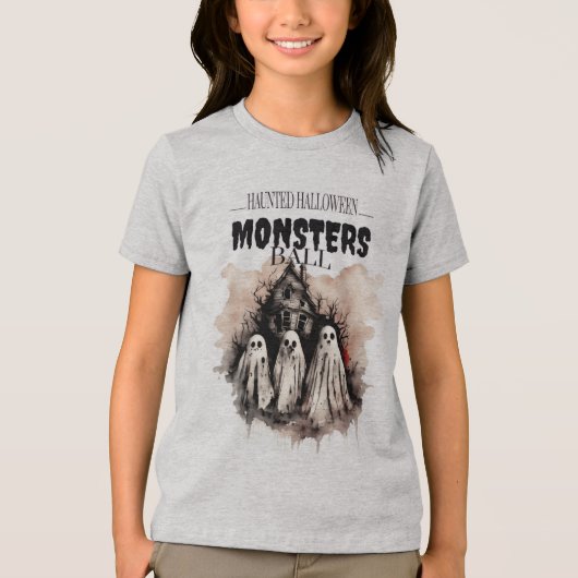 T-shirt En Tri-matière T-shirt Haunted Halloween Monster Ball (Recto)