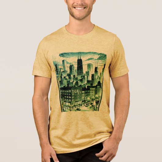 T-shirt En Tri-matière T-shirt noir Chicago (Recto)