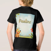 T-shirt En Tri-matière T-shirt noir personnalisé pour enfants (Verso)