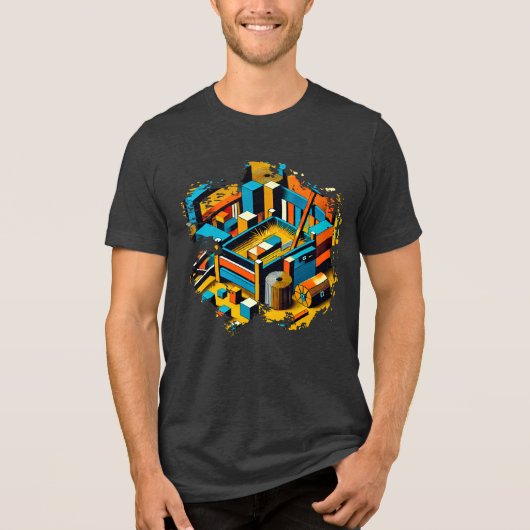 T-shirt En Tri-matière T-Shirt numérique - Rêves Pixelés (Recto)