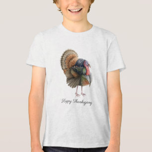 T-shirt En Tri-matière T-Shirt pour garçons de Turquie Thanksgiving