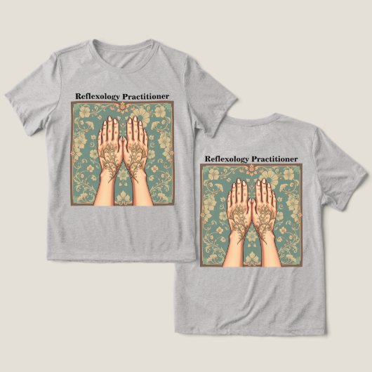 T-shirt En Tri-matière T-shirt Praticien de Réflexologie Gris pour Femmes (Design Recto & Verso)