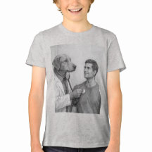 T Shirt Tri‑Blend Examen de Médecin Chien Enfants