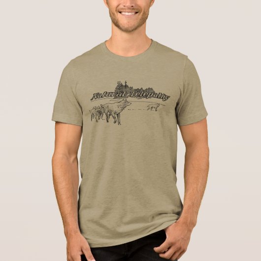 T-shirt En Tri-matière T-shirt Wolf Pack de télépathie naturelle (Recto)