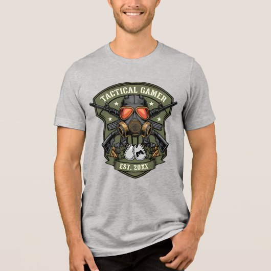 T-shirt En Tri-matière Tactical Gamer Military Badge Emblem (Recto)