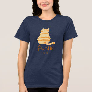 T-shirt En Tri-matière Tante futur Maman adorable chat orange gros bébé S