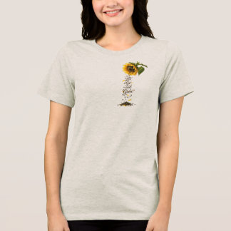 T-shirt En Tri-matière Taperie Inspirante Fleur de Tournesol Let Go and G