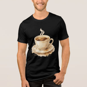 T-shirt En Tri-matière Tasse à café aquarelle