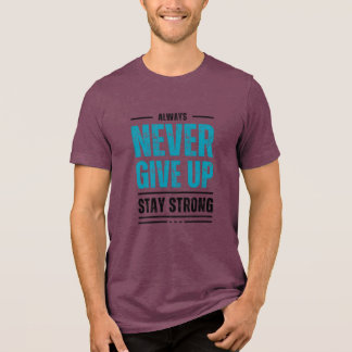 T-shirt En Tri-matière Tasse de café motivationnelle Abandonne Jamais