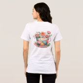 T-shirt En Tri-matière Teacup Patchwork avec Fleurs Whimsical (Verso intégral)