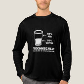 T-shirt En Tri-matière Techniquement, le verre est complètement plein drô (Recto)