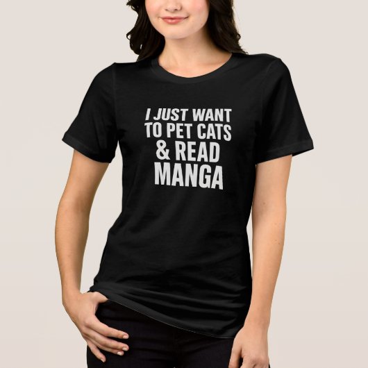 T-shirt En Tri-matière Tee Chats & Lecture Manga (Recto)