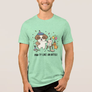 T-shirt En Tri-matière Tee de célébration artisanale Beagle artistique et