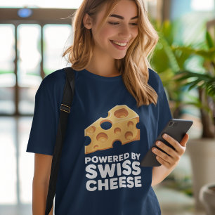 T-shirt En Tri-matière Tee-shirt drôle pour femmes «Alimenté par du froma