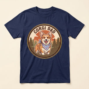 T-shirt En Tri-matière Tee-shirt tri-mélange Corgi Dad Cadeau pour papa