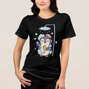 T-shirt En Tri-matière Temps de bain du manchot kawaii