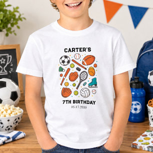 T-shirt En Tri-matière Temps de jeu sportif Anniversaire d'une vedette   