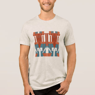 T-shirt En Tri-matière Terre cuite rouille Bleu Méditerranéen Petite Insp