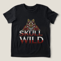 Tête de loup féroce avec entrelacs celtique et crâ