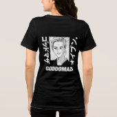 T-SHIRT EN TRI-MATIÈRE TÊTE MOMOKO D'ORIGINE BW LIBRE TEXTE NOIR (Verso)