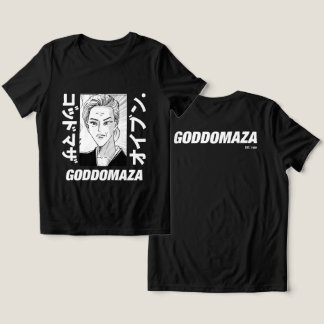 T-SHIRT EN TRI-MATIÈRE TÊTE MOMOKO ORIGINALE BW AVEC TEXTE GRAS NOIR