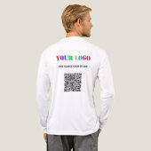 T-shirt En Tri-matière Texte du logo personnalisé et code QR Modèle profe (Verso complet)