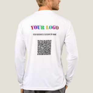 T-shirt En Tri-matière Texte du logo personnalisé et code QR Modèle profe