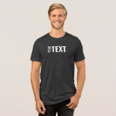 T-shirt En Tri-matière Texte Élégant Personnalisé Moderne Hommes Noir de  (Recto plein)