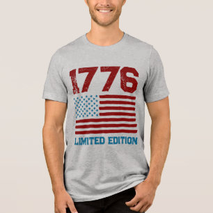 T-shirt En Tri-matière Texte personnalisé Drapeau américain modifiable