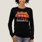 T-shirt En Tri-matière Thankful baby turkey funny cartoon (Recto)