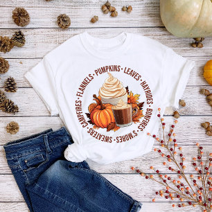 T-shirt En Tri-matière Thanksgiving Automne Citrouilles Sueurs Bonfires