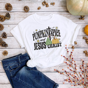 T-shirt En Tri-matière Thanksgiving Citrouille épice Jésus Christ tomber