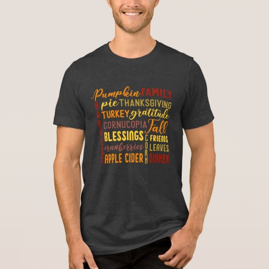T-shirt En Tri-matière Thanksgiving Day Homme's T-Shirt Tri-Bl (Recto)