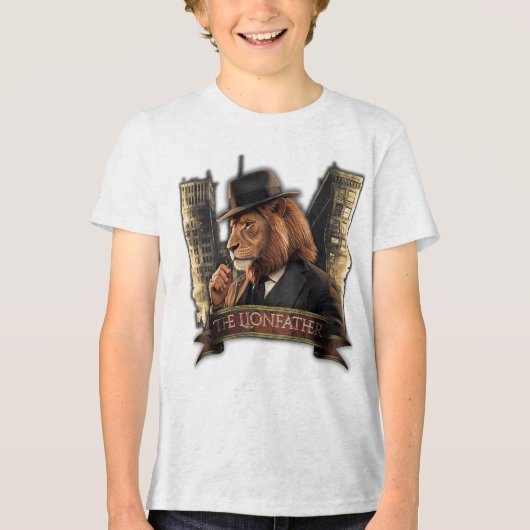 T-shirt En Tri-matière The Lionfather – Mafia Style Lion in Suit (Recto)
