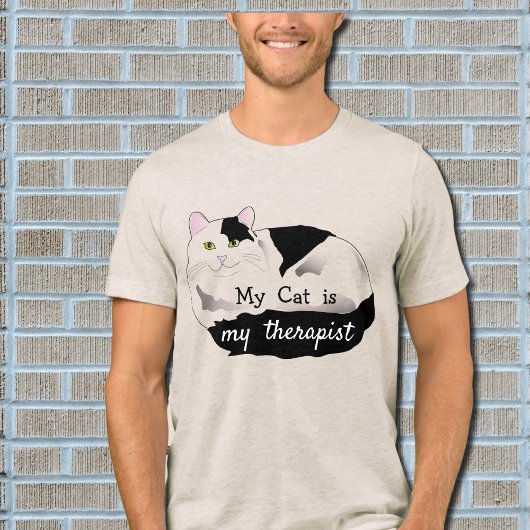 T-shirt En Tri-matière Thérapiste, chat - citation drôle