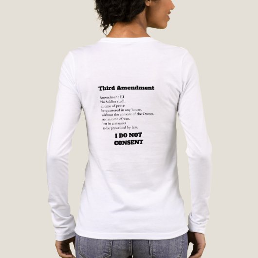 T-shirt En Tri-matière Third Amendment Constitution Protest Consent (Verso)