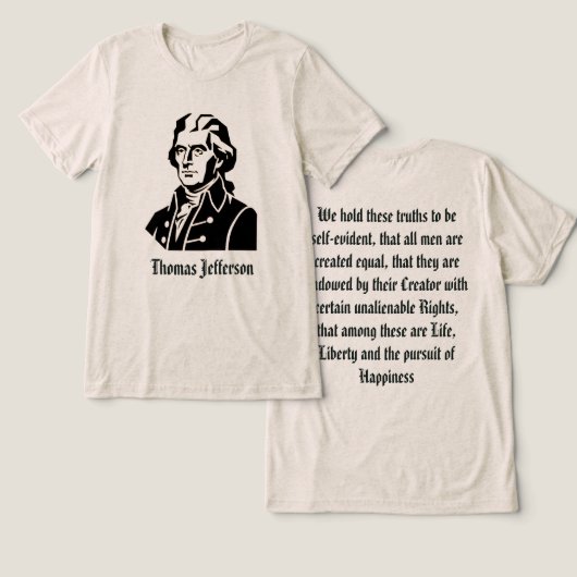 T-shirt En Tri-matière Thomas Jefferson (Design Recto & Verso)