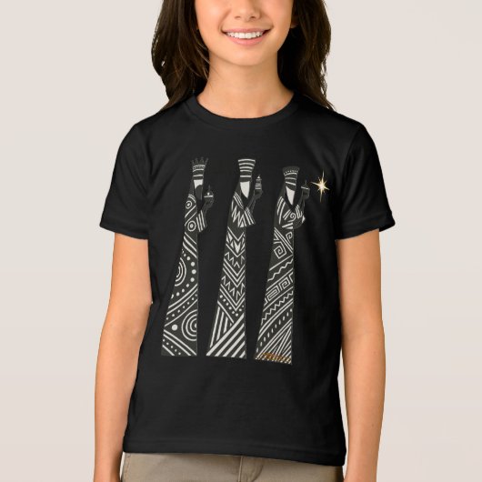 T-shirt En Tri-matière Three Wise Men Black & White Christmas Nativity (Recto)