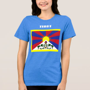 T-shirt En Tri-matière TIBET Spécial Tourisme Bleu Personnalisable
